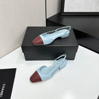 Two-Tone Slingback Pump | Lambskin Lining | Italian Leather