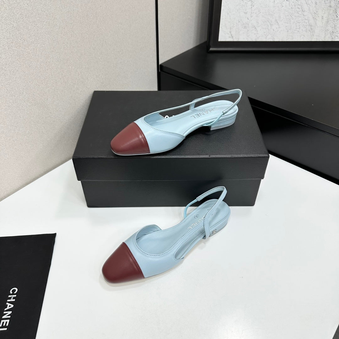 Two-Tone Slingback Pump | Lambskin Lining | Italian Leather