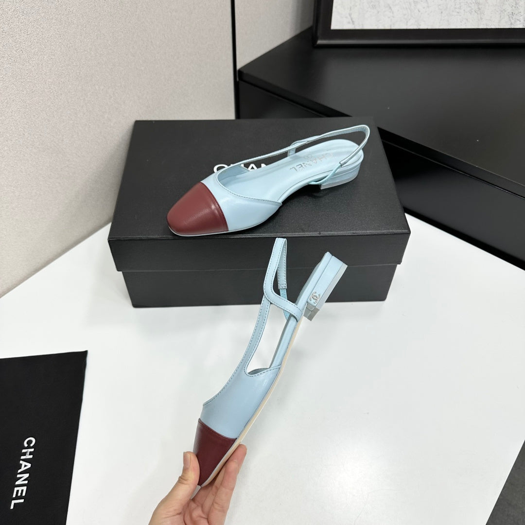 Two-Tone Slingback Pump | Lambskin Lining | Italian Leather
