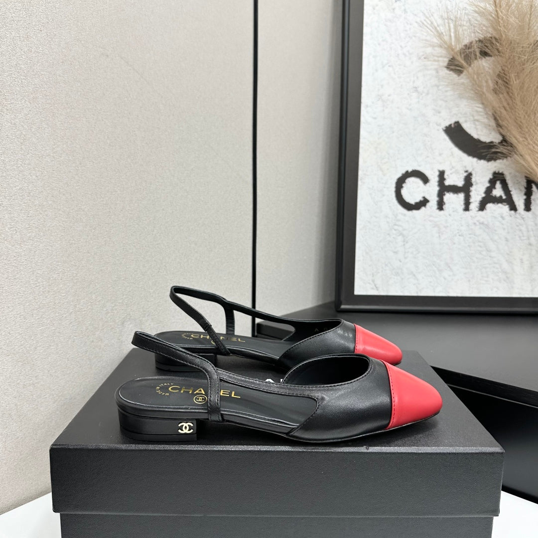 Two-Tone Slingback Pump | Lambskin Lining | Italian Leather