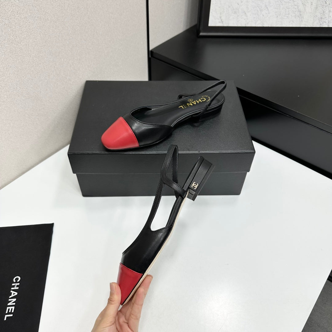 Two-Tone Slingback Pump | Lambskin Lining | Italian Leather