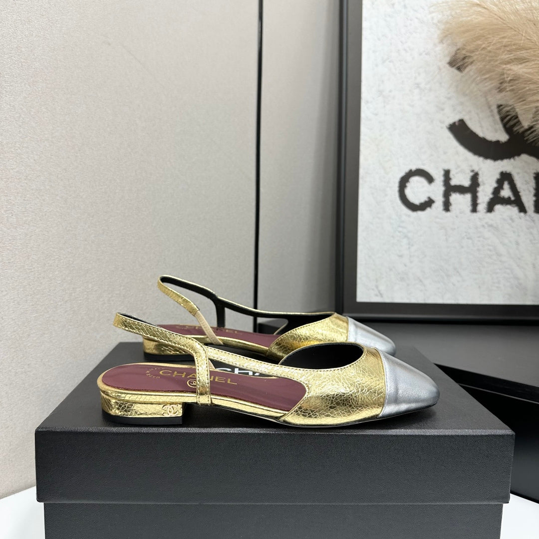 Two-Tone Slingback Pump | Lambskin Lining | Italian Leather