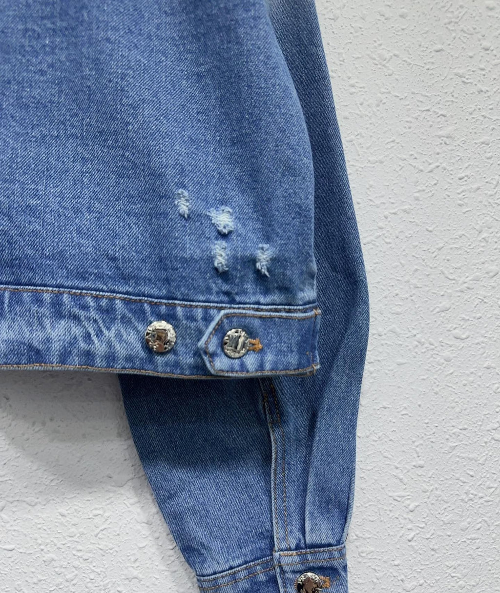 Triangle Logo High-Waist Denim Jacket | S · M · L