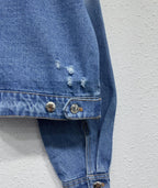 Triangle Logo High-Waist Denim Jacket | S · M · L