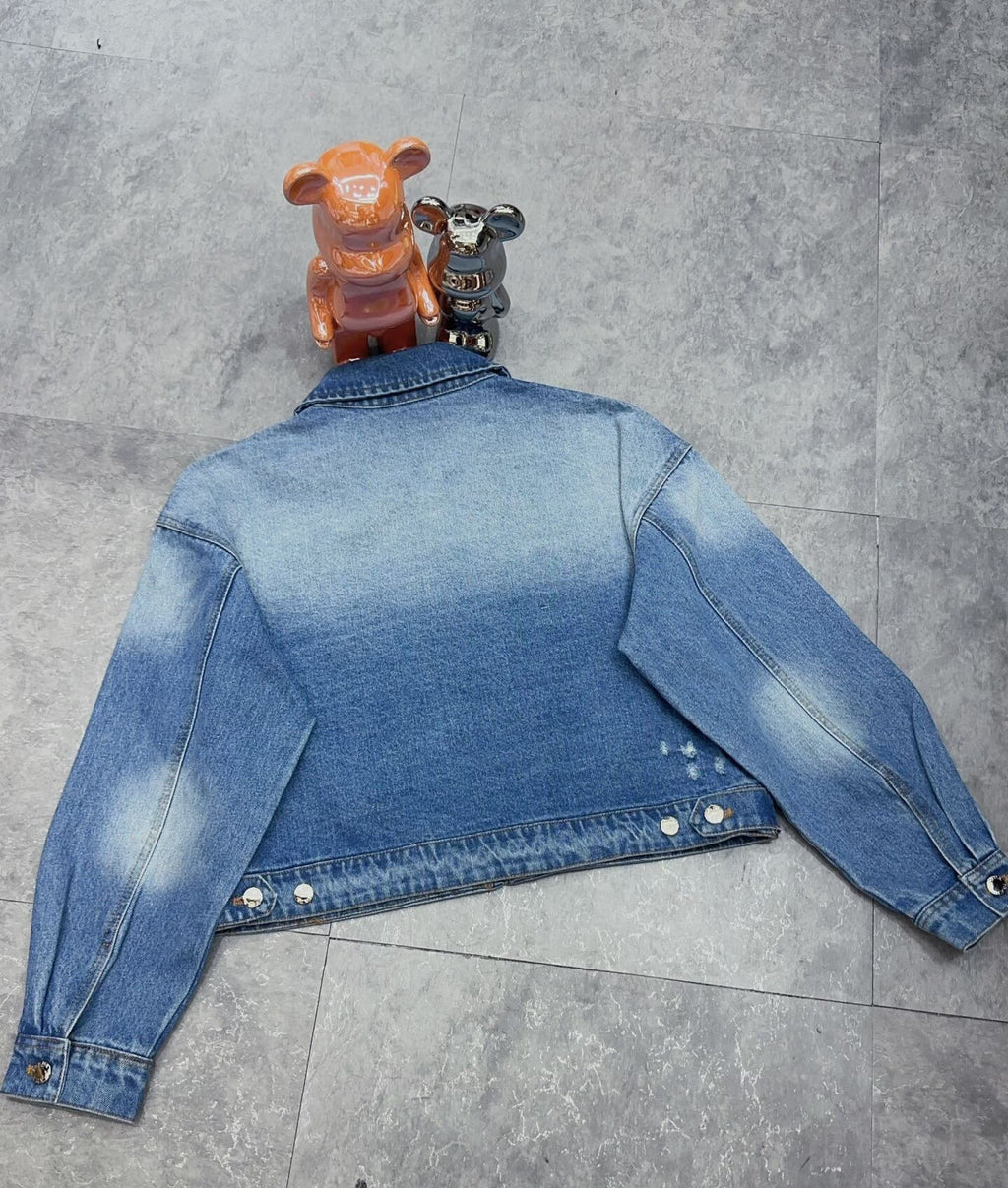 Triangle Logo High-Waist Denim Jacket | S · M · L