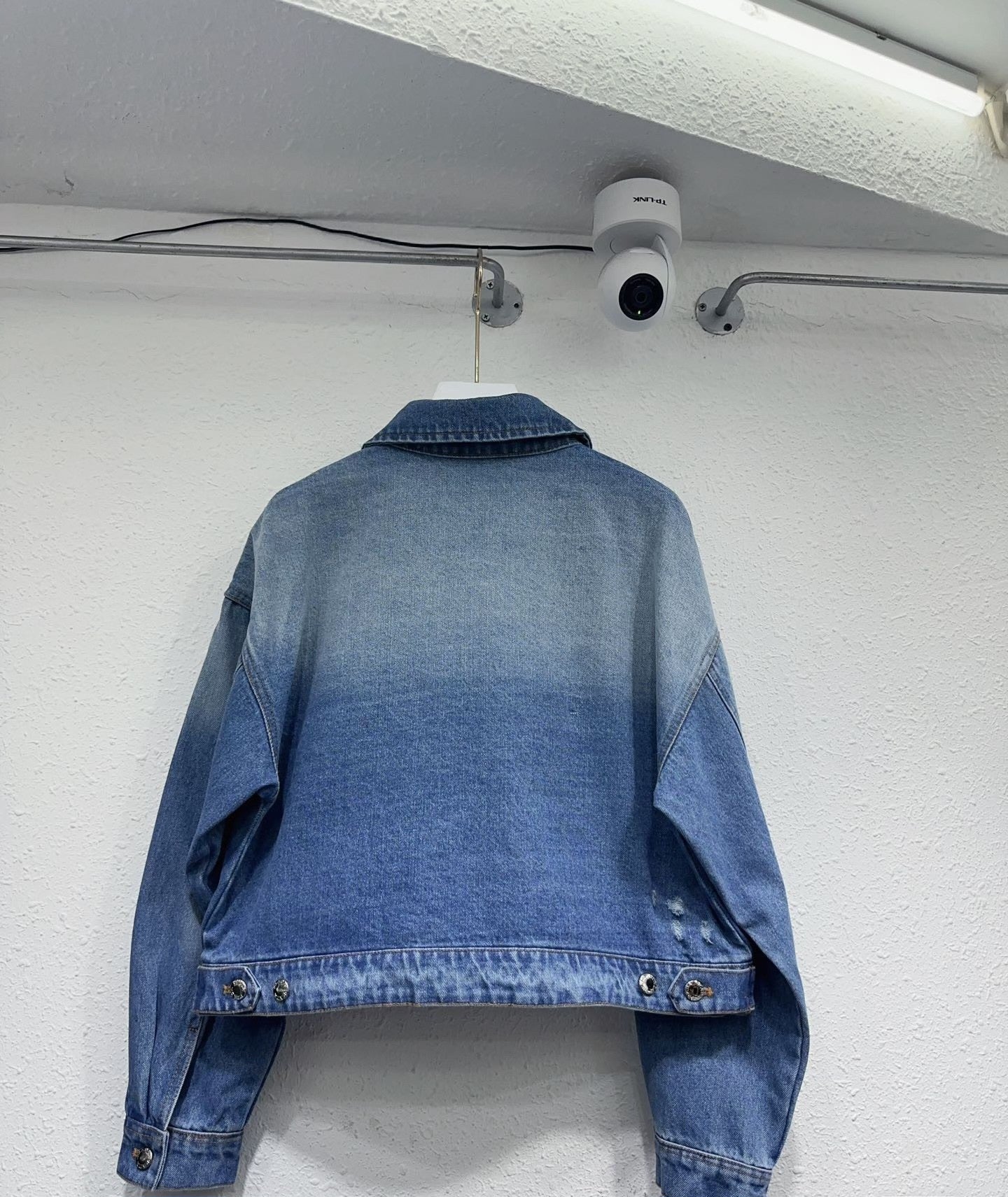 Triangle Logo High-Waist Denim Jacket | S · M · L