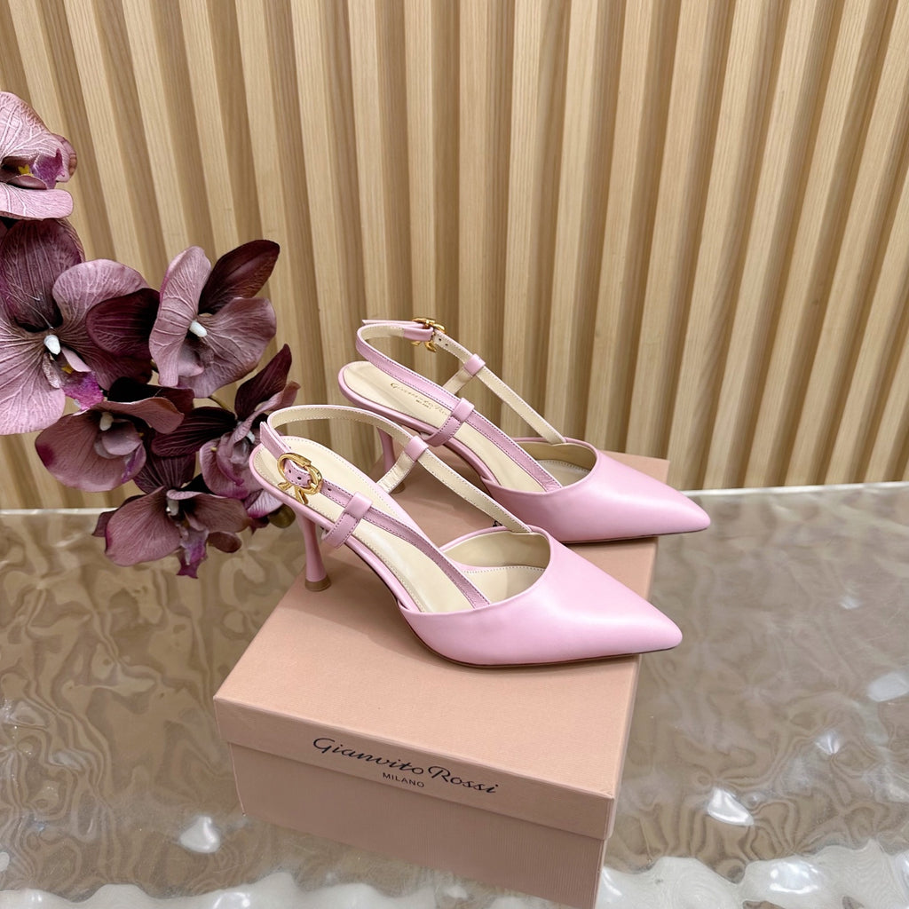 Pointed Toe Heeled Sandal | 2025 | Calfskin · Lambskin | 8.5cm Heel