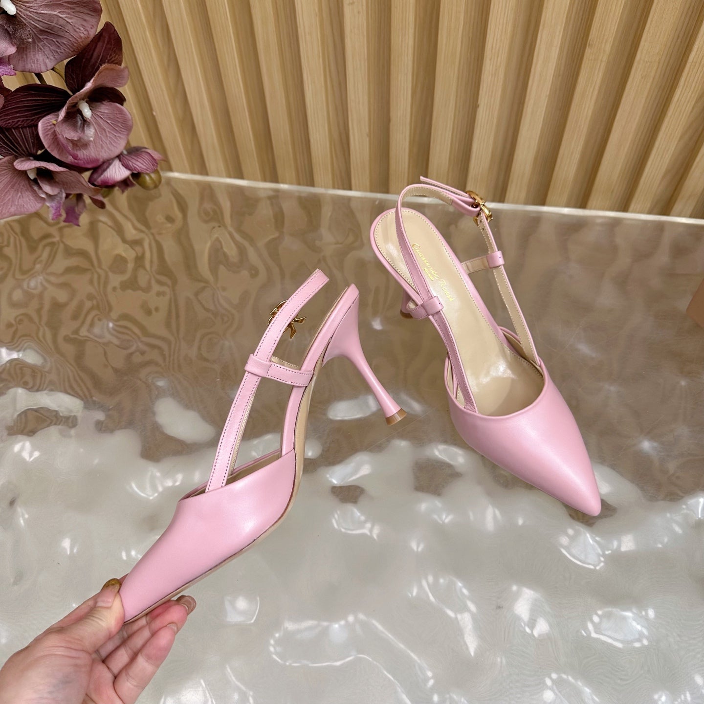 Pointed Toe Heeled Sandal | 2025 | Calfskin · Lambskin | 8.5cm Heel