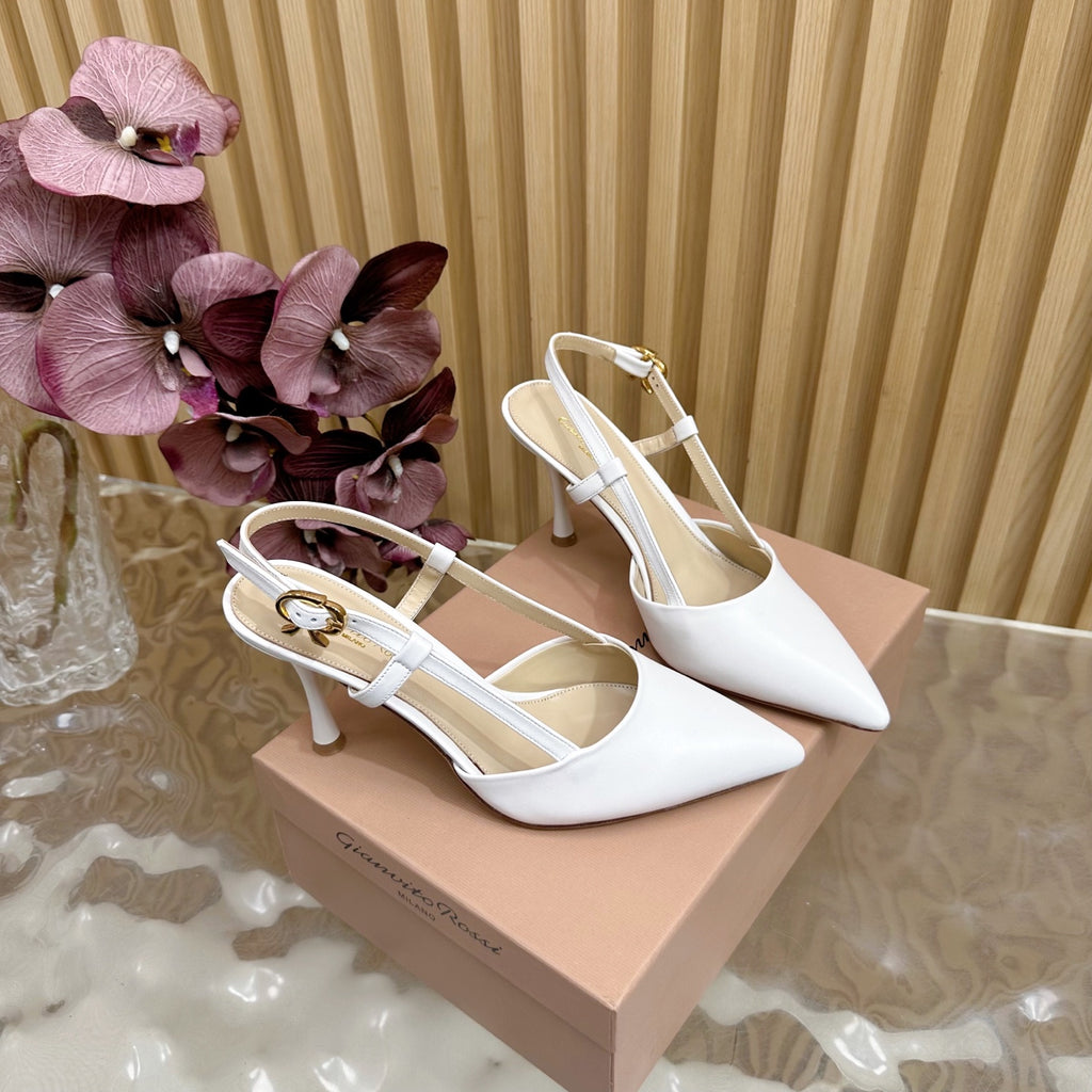 Pointed Toe Heeled Sandal | 2025 | Calfskin · Lambskin | 8.5cm Heel