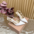 Pointed Toe Heeled Sandal | 2025 | Calfskin · Lambskin | 8.5cm Heel