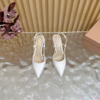 Pointed Toe Heeled Sandal | 2025 | Calfskin · Lambskin | 8.5cm Heel