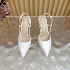 Pointed Toe Heeled Sandal | 2025 | Calfskin · Lambskin | 8.5cm Heel