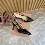 Pointed Toe Heeled Sandal | 2025 | Calfskin · Lambskin | 8.5cm Heel