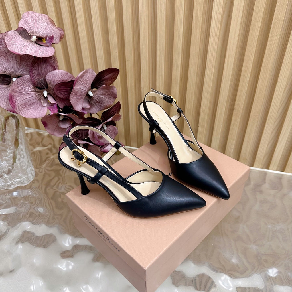 Pointed Toe Heeled Sandal | 2025 | Calfskin · Lambskin | 8.5cm Heel