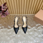 Pointed Toe Heeled Sandal | 2025 | Calfskin · Lambskin | 8.5cm Heel