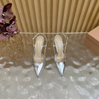 Pointed Toe Heeled Sandal | 2025 | Calfskin · Lambskin | 8.5cm Heel