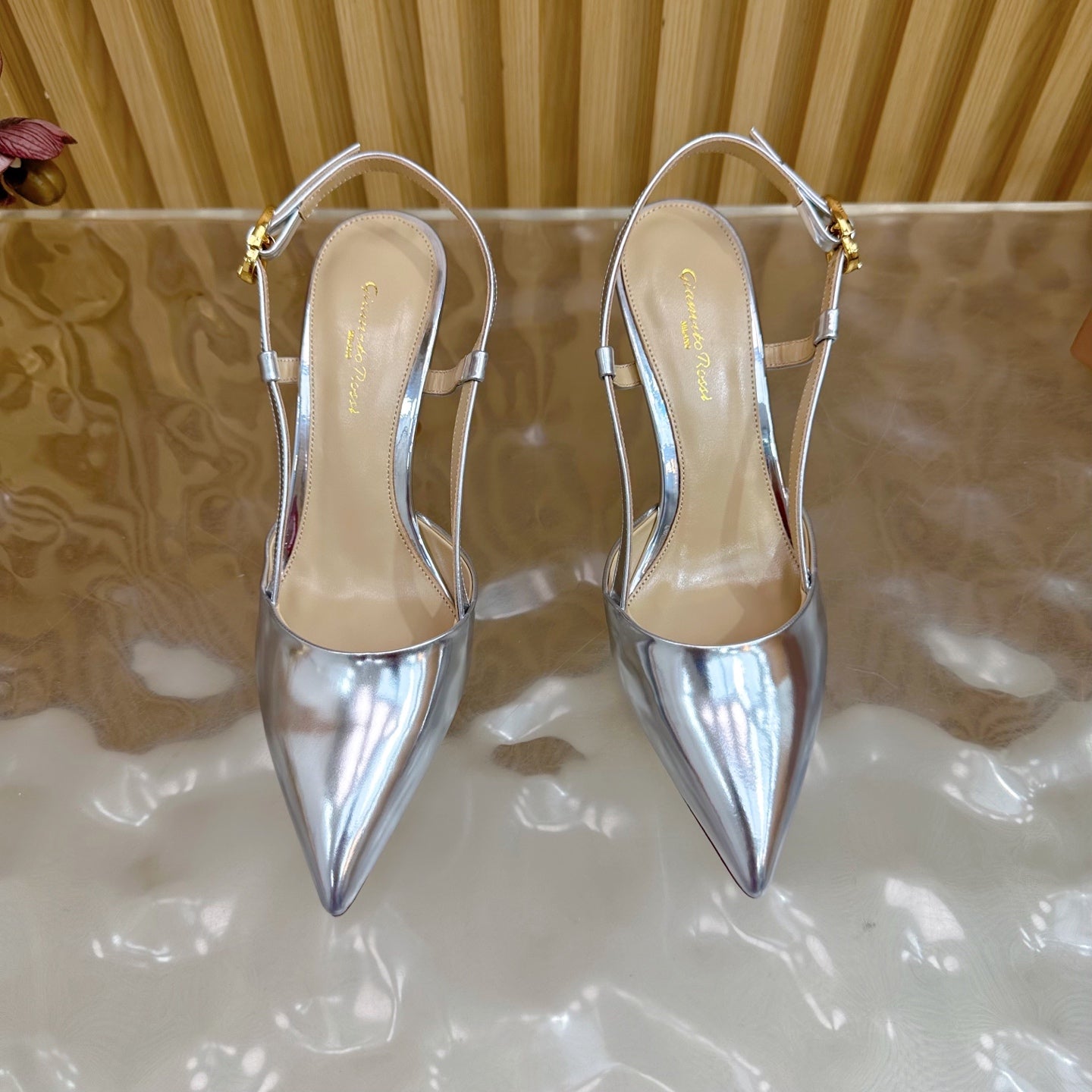 Pointed Toe Heeled Sandal | 2025 | Calfskin · Lambskin | 8.5cm Heel