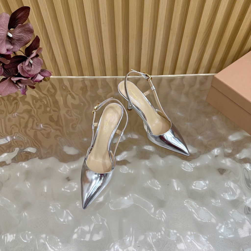 Pointed Toe Heeled Sandal | 2025 | Calfskin · Lambskin | 8.5cm Heel