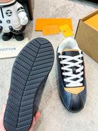Thick Sole Logo Sneakers | Unisex Couple Style | Calfskin Leather