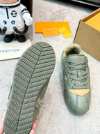 Thick Sole Logo Sneakers | Unisex Couple Style | Calfskin Leather