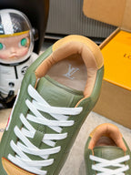 Thick Sole Logo Sneakers | Unisex Couple Style | Calfskin Leather