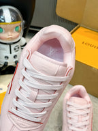 Thick Sole Logo Sneakers | Unisex Couple Style | Calfskin Leather
