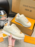 Thick Sole Logo Sneakers | Unisex Couple Style | Calfskin Leather