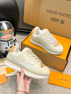 Thick Sole Logo Sneakers | Unisex Couple Style | Calfskin Leather