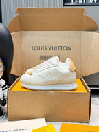 Thick Sole Logo Sneakers | Unisex Couple Style | Calfskin Leather