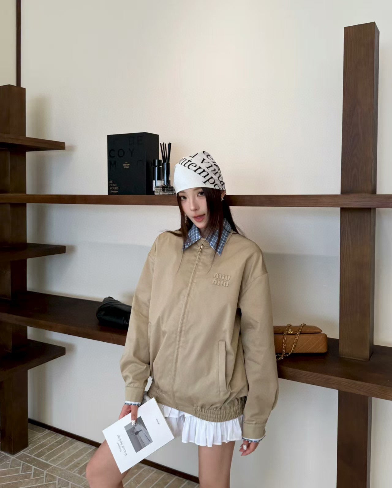Faux Two-Piece Plaid Jacket | 25FW