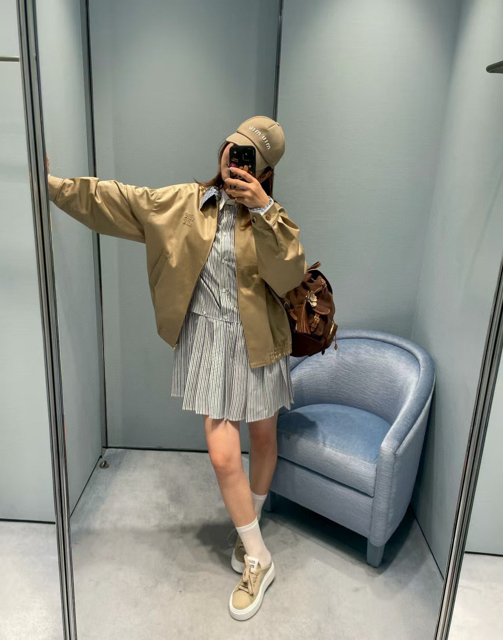 Faux Two-Piece Plaid Jacket | 25FW