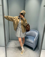 Faux Two-Piece Plaid Jacket | 25FW