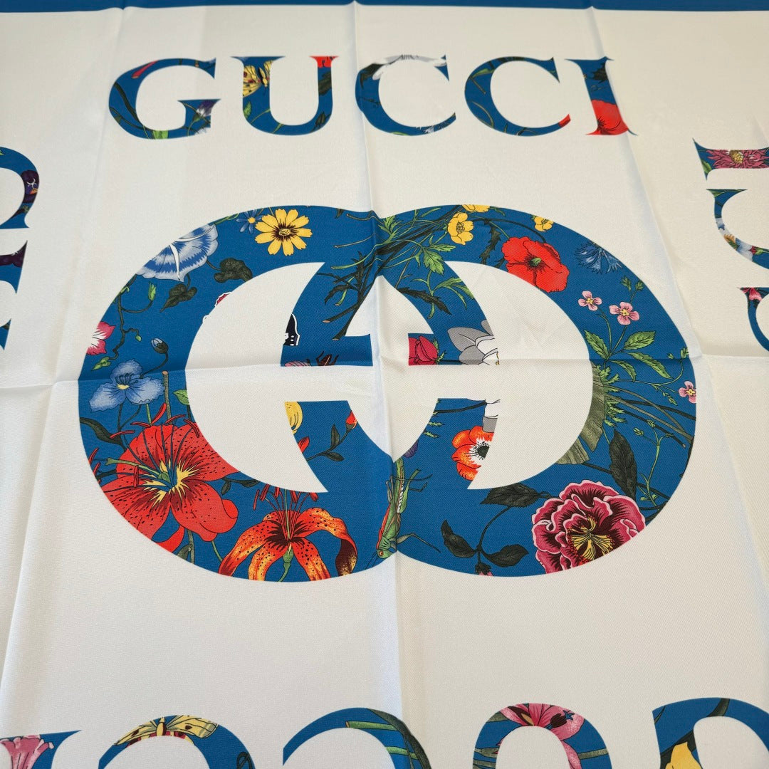 Floral Silk Square Scarf
