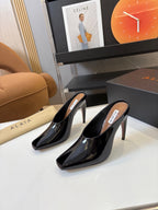 Spring Summer Peep-Toe Metal Heel Pump
