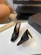 Spring Summer Peep-Toe Metal Heel Pump