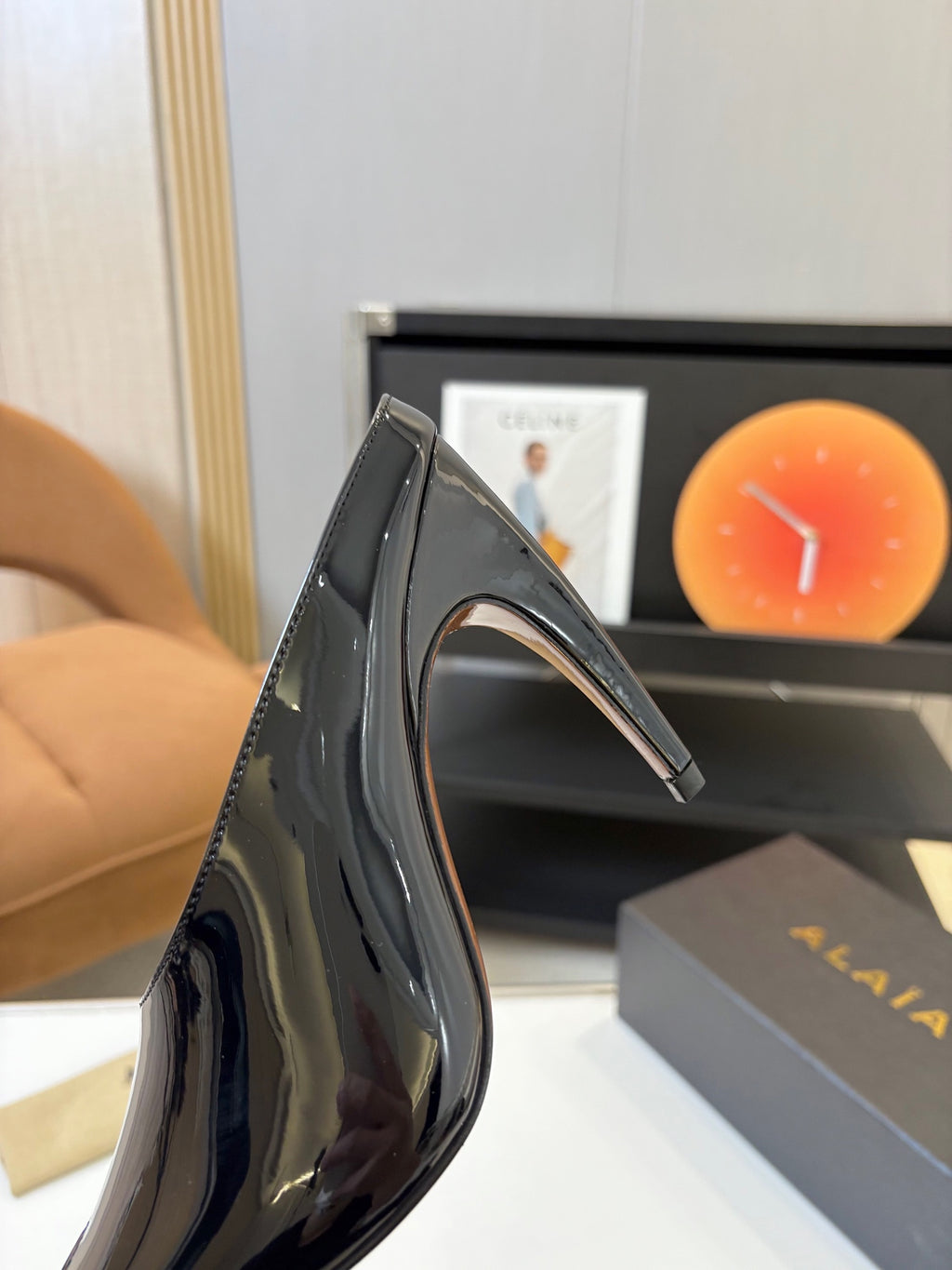 Spring Summer Peep-Toe Metal Heel Pump