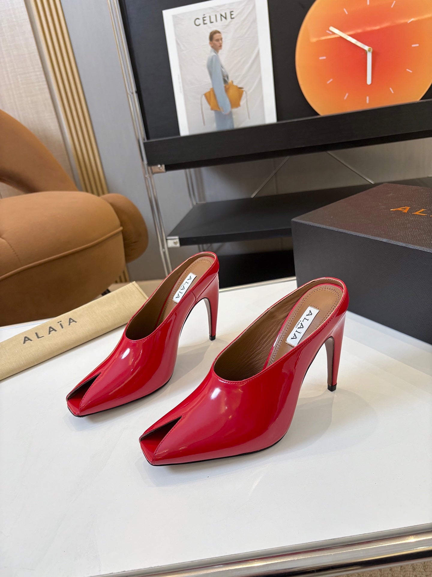 Spring Summer Peep-Toe Metal Heel Pump
