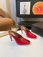 Spring Summer Peep-Toe Metal Heel Pump