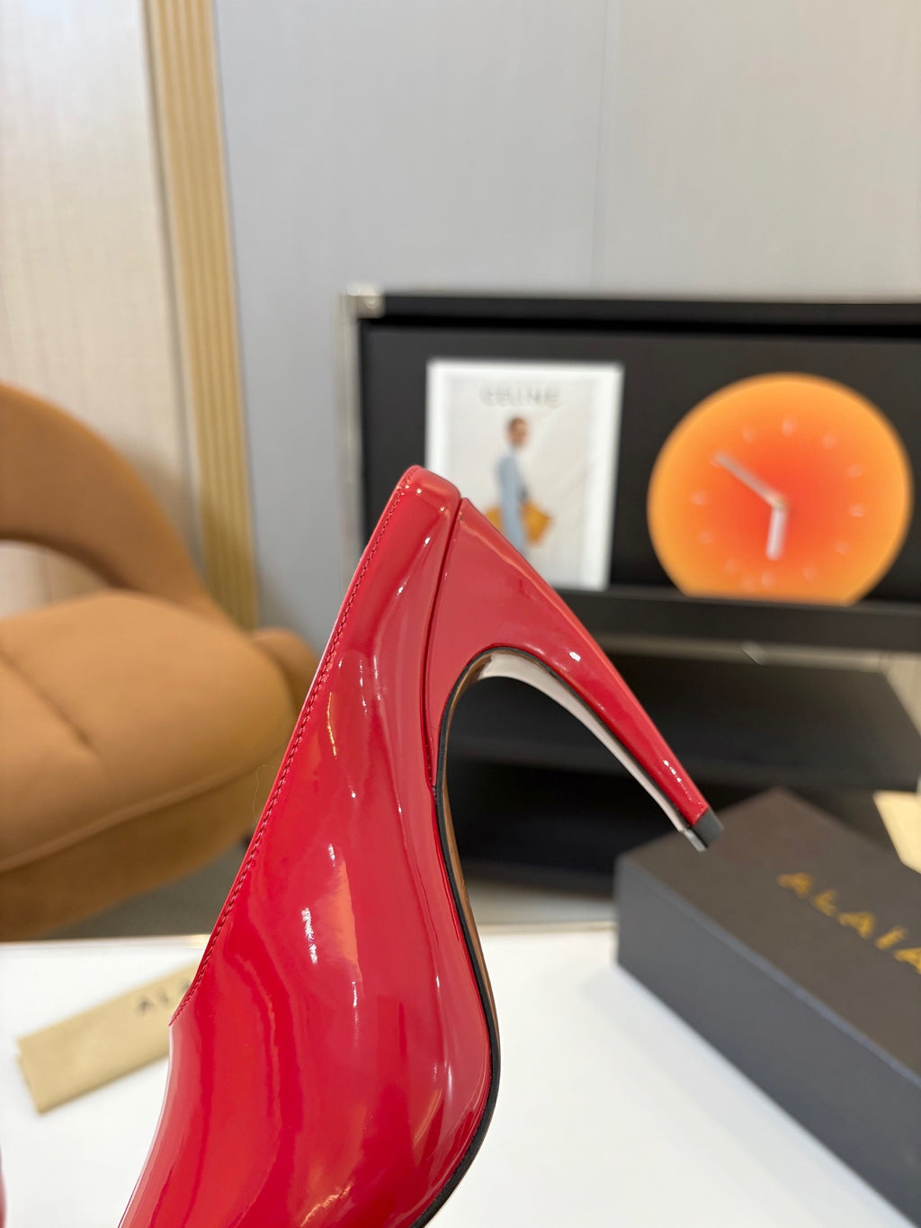Spring Summer Peep-Toe Metal Heel Pump