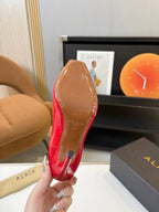 Spring Summer Peep-Toe Metal Heel Pump