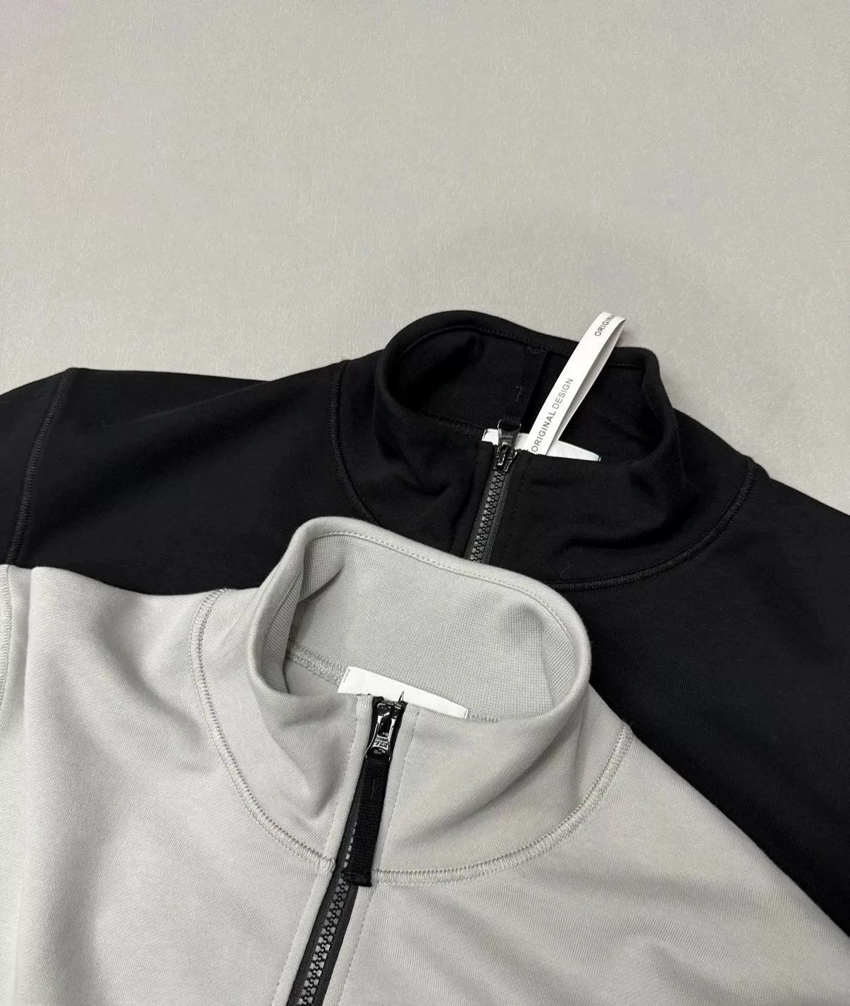 Half-Zip High-Neck Cotton Terry Sweatshirt