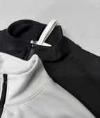 Half-Zip High-Neck Cotton Terry Sweatshirt
