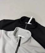 Half-Zip High-Neck Cotton Terry Sweatshirt