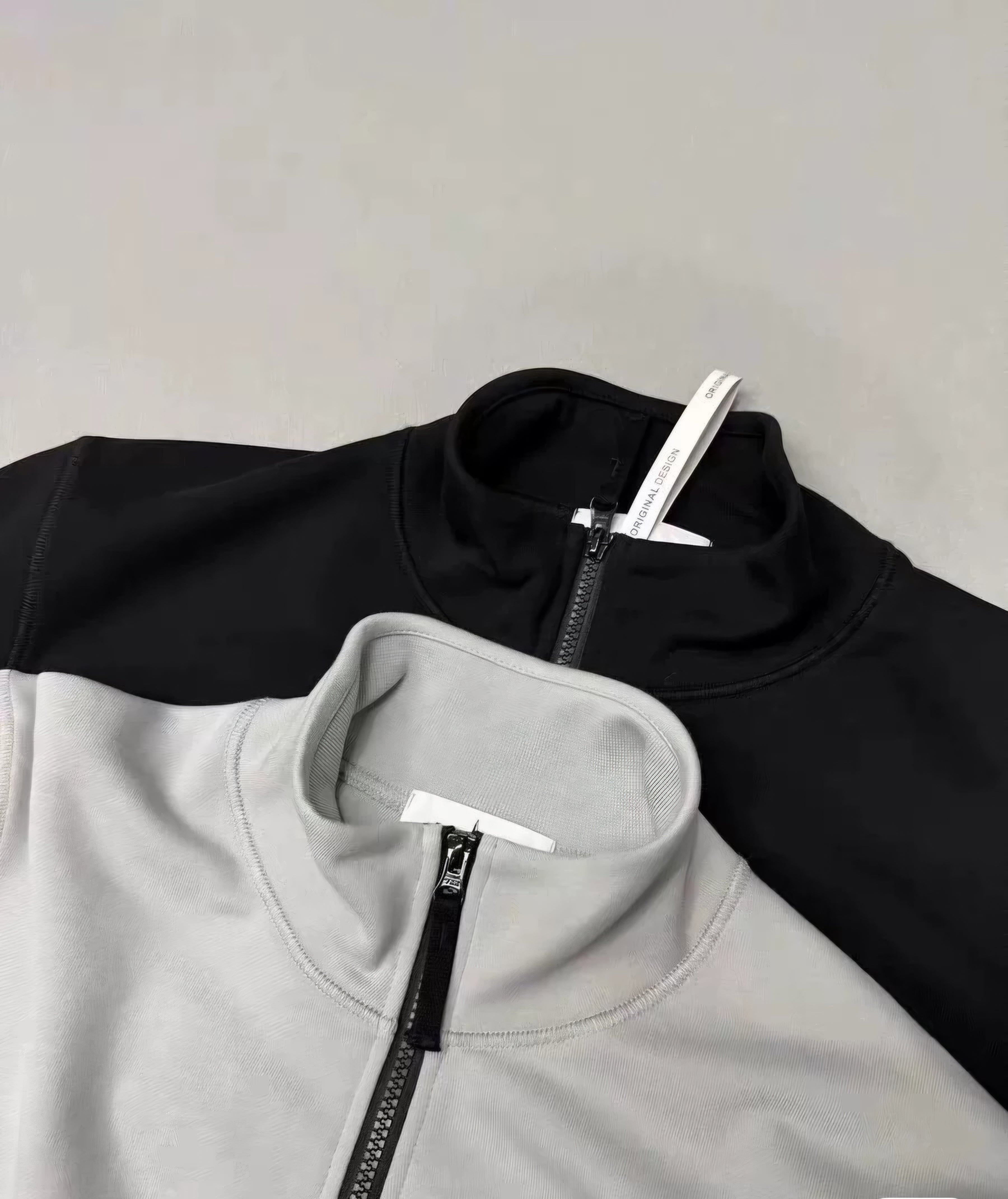 Half-Zip High-Neck Cotton Terry Sweatshirt