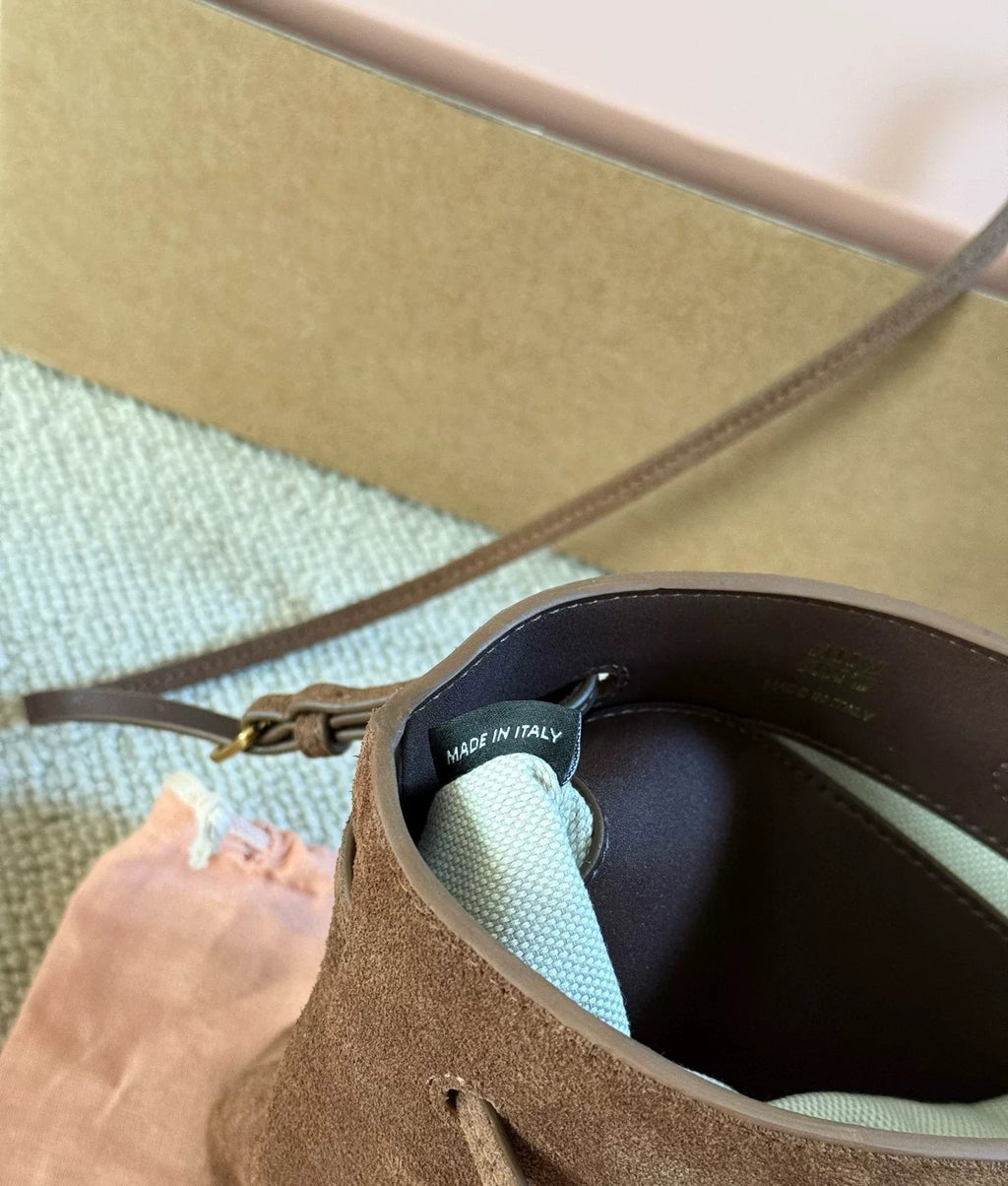 MM Suede Bucket Bag