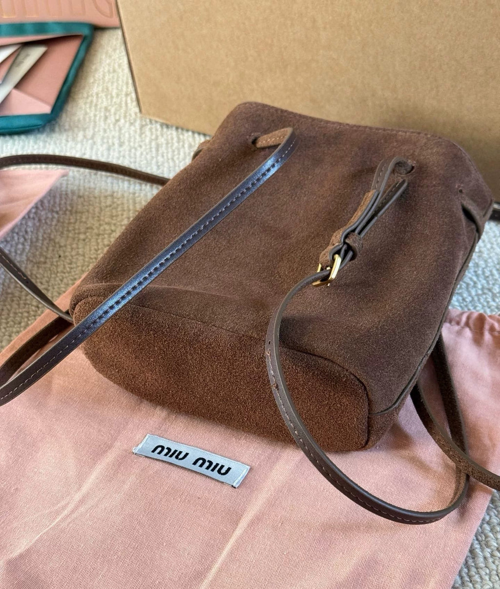MM Suede Bucket Bag