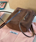 MM Suede Bucket Bag