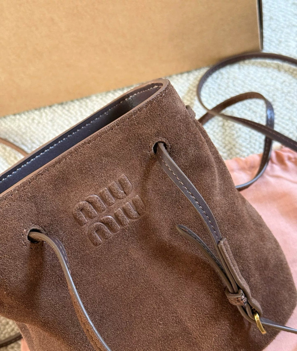 MM Suede Bucket Bag
