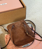 MM Suede Bucket Bag