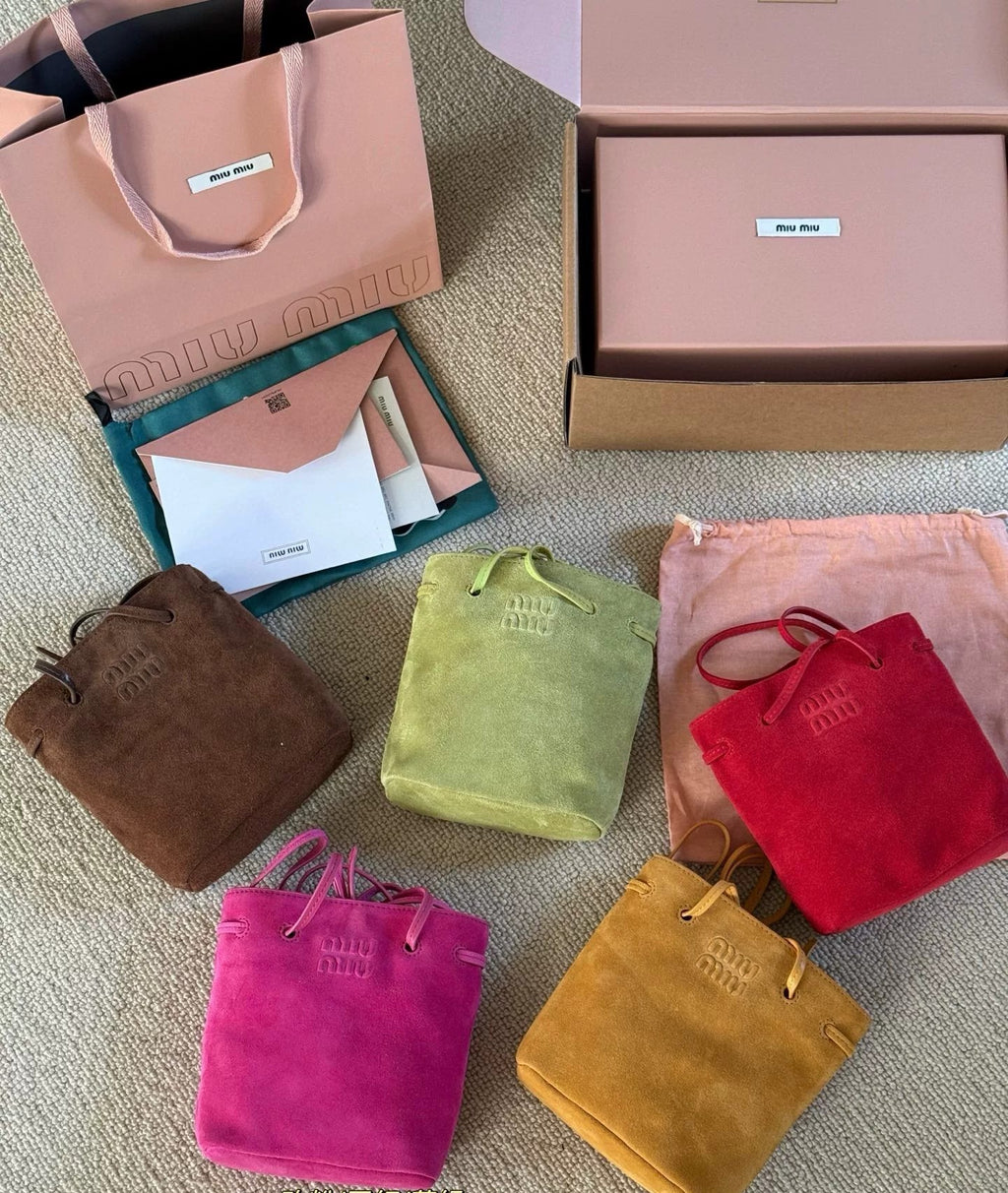 MM Suede Bucket Bag